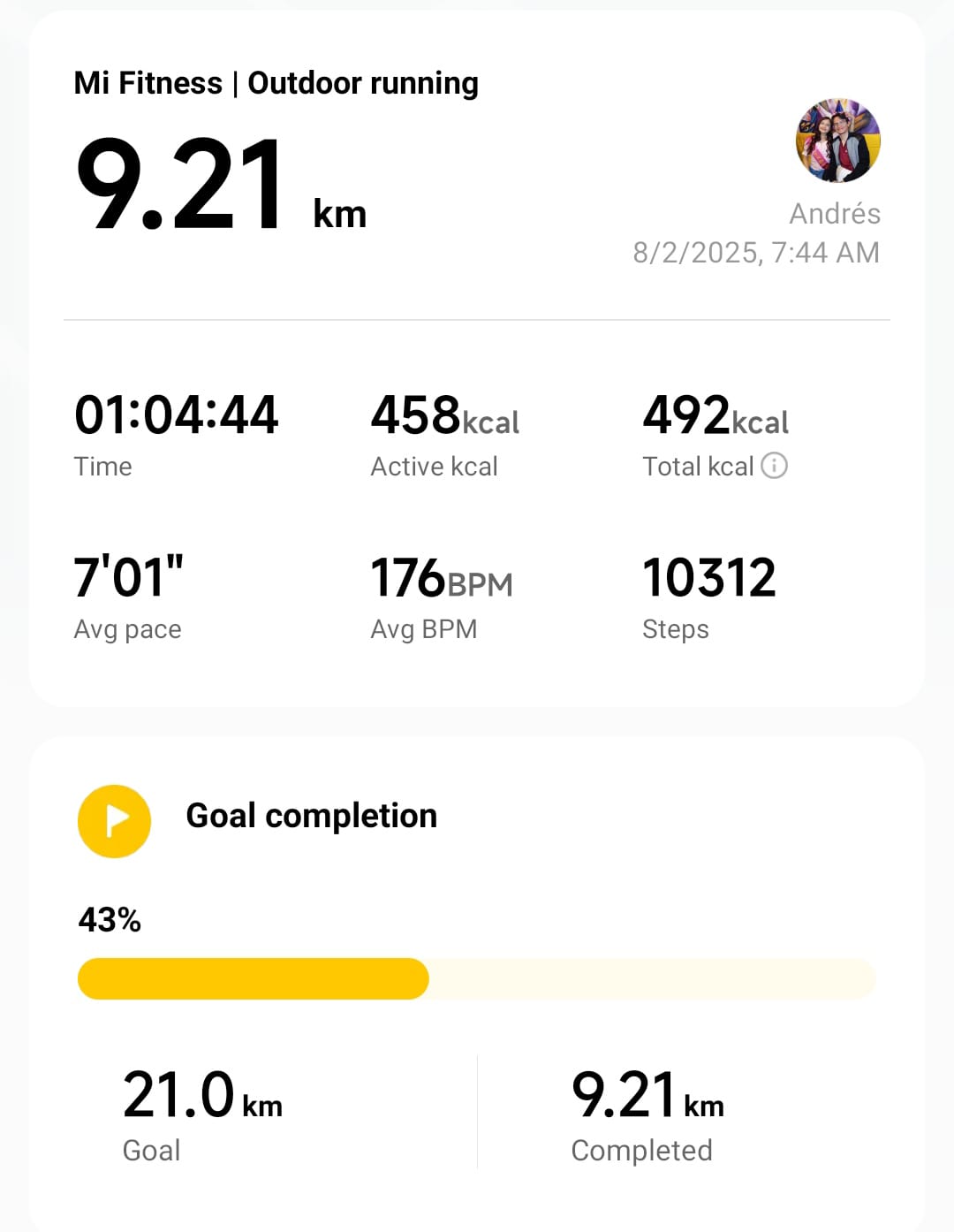 record 21 km